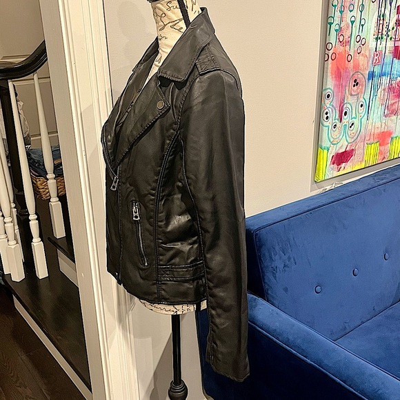 Lucky Brand Faux Leather Vegan Moto Jacket - Picture 15 of 16